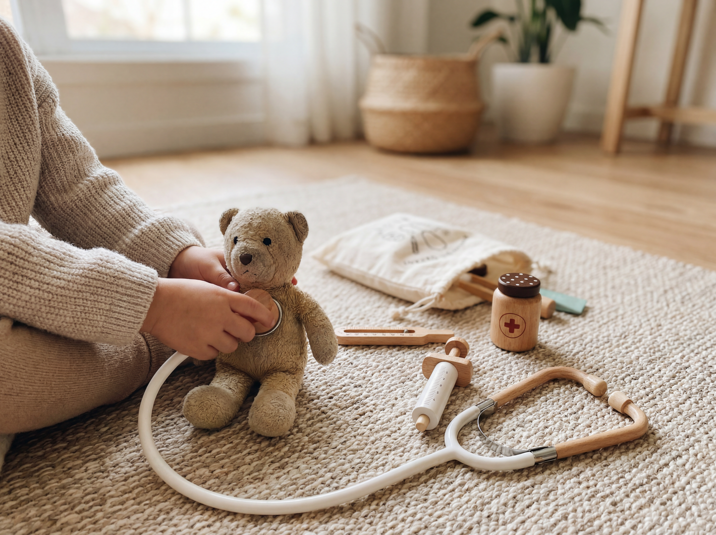 Wooden Doctor Kit — Pretend Play Medical Set for Kids