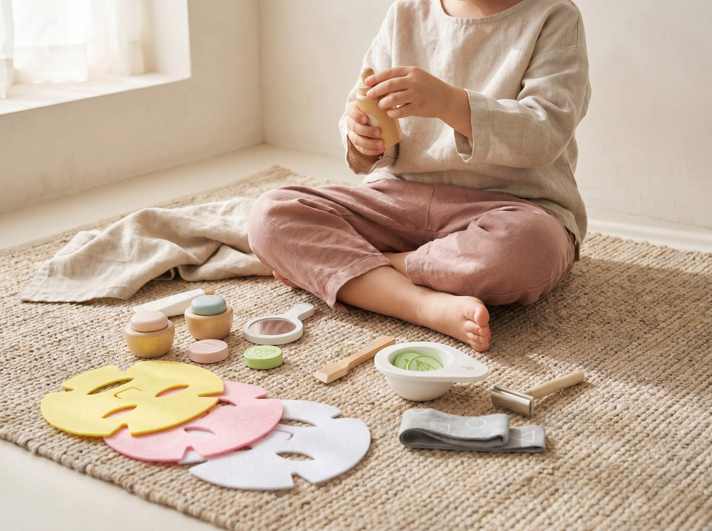 Wooden Spa & Skincare Play Set — Pretend Beauty Kit for Kids by Nunukids