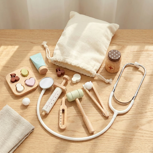 Wooden Doctor Kit — Pretend Play Medical Set for Kids