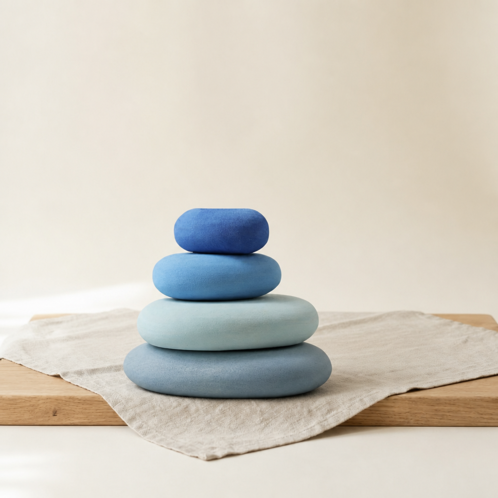 Wooden Stacking Stones — Montessori Balance & Sensory Play Set for Kids