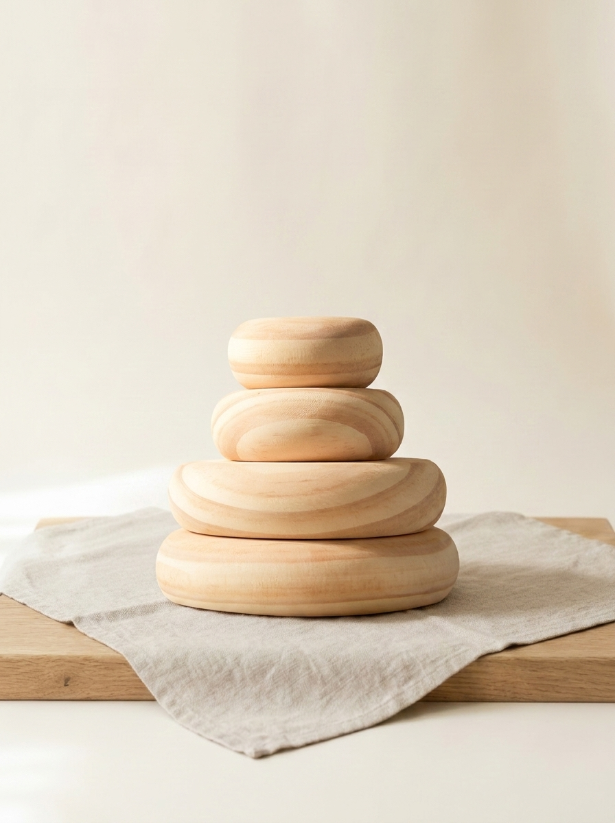 Wooden Stacking Stones — Montessori Balance & Sensory Play Set for Kids