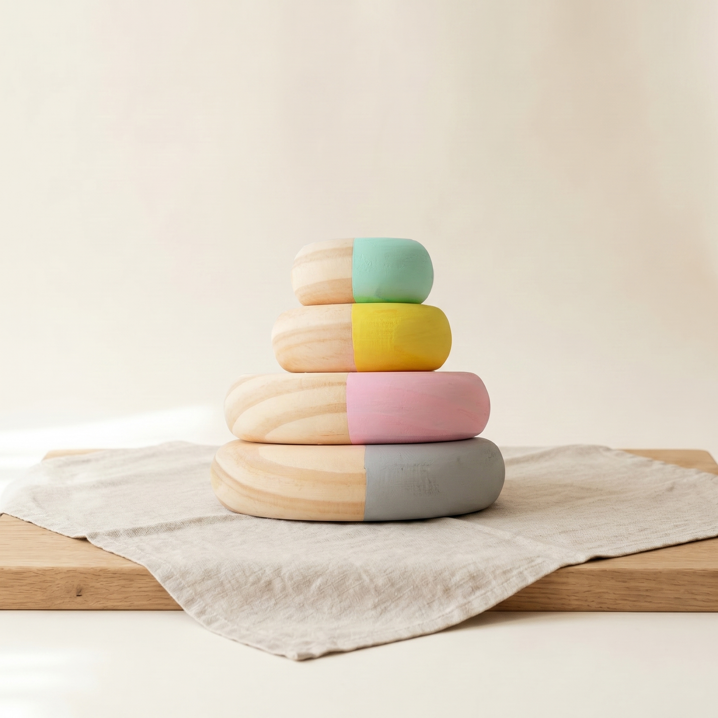 Wooden Stacking Stones — Montessori Balance & Sensory Play Set for Kids