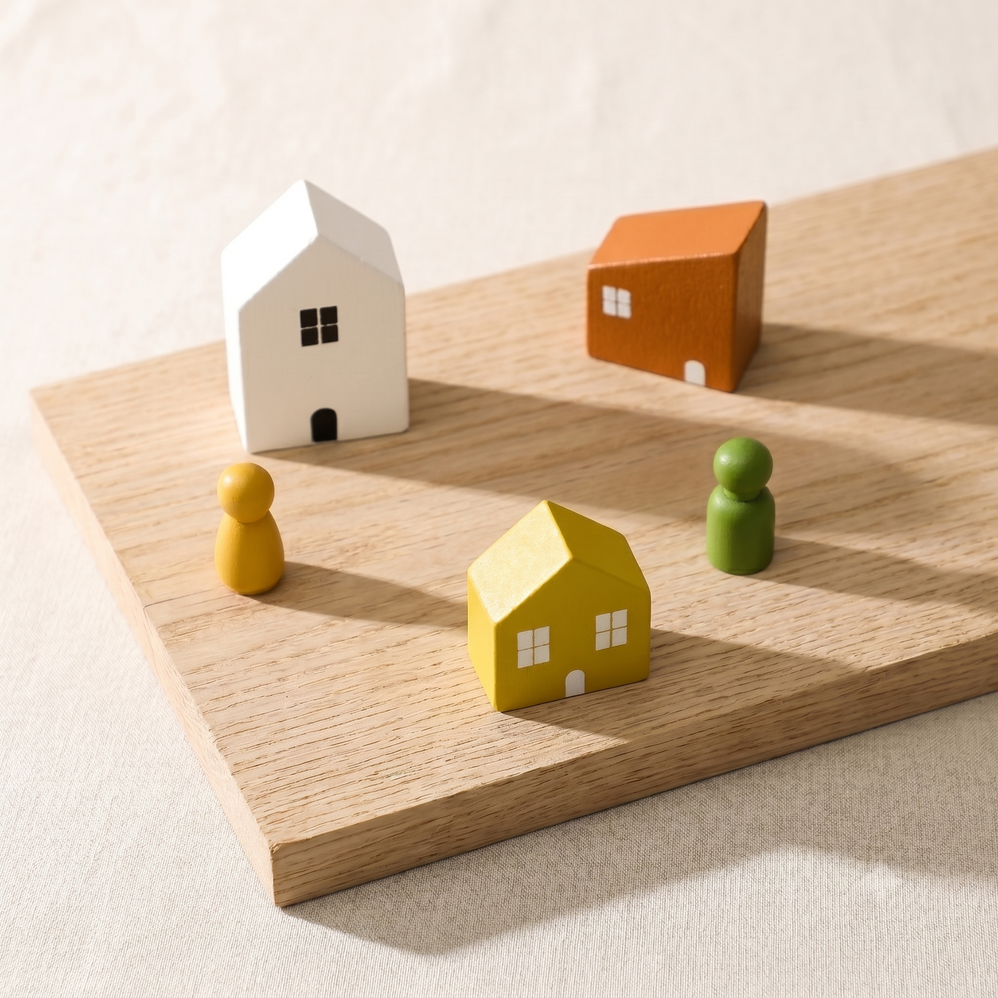 Wooden Forest Village Play Set — Montessori Small World Toy for Kids