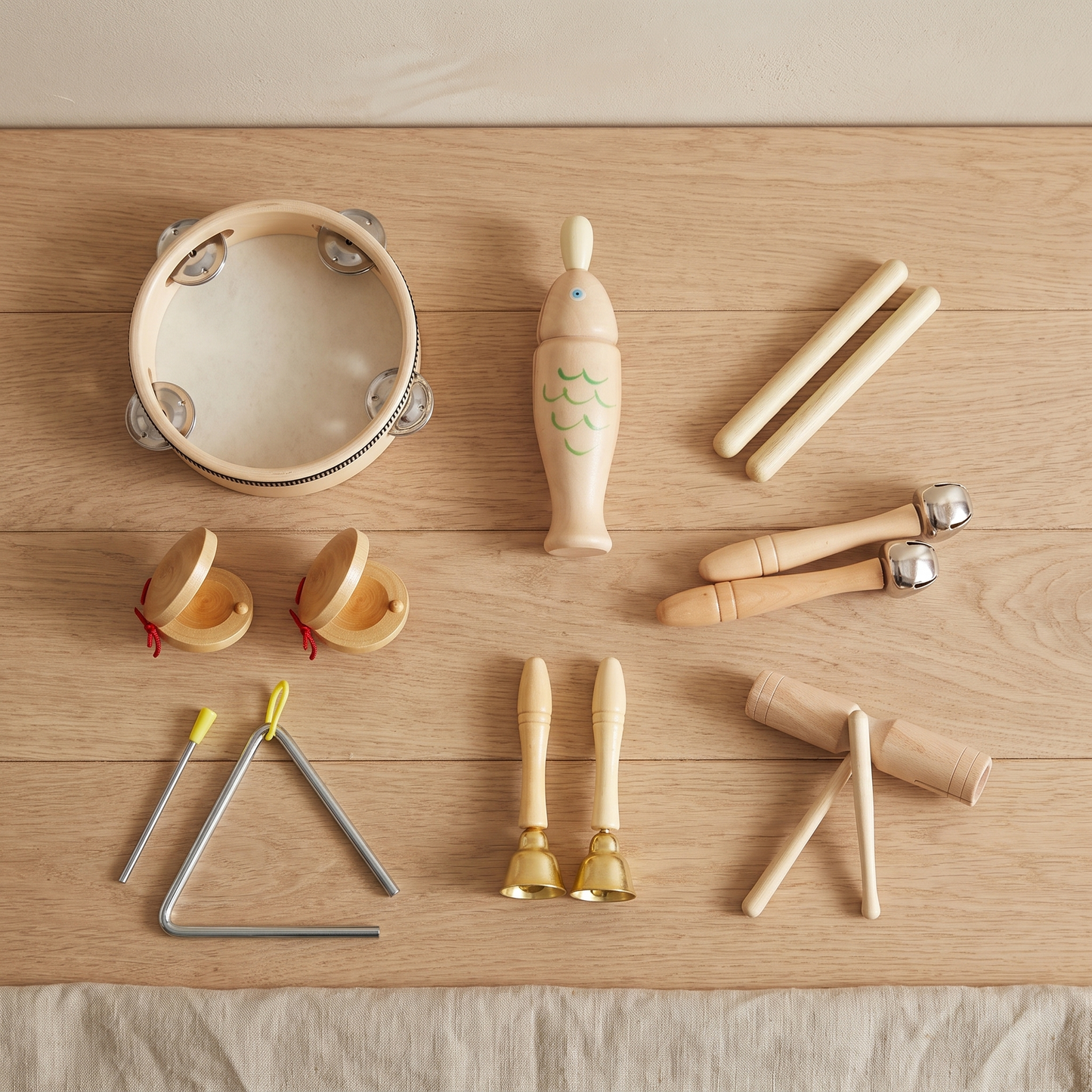 Wooden Orff Percussion Instrument Set — Montessori Music Toy for Kids