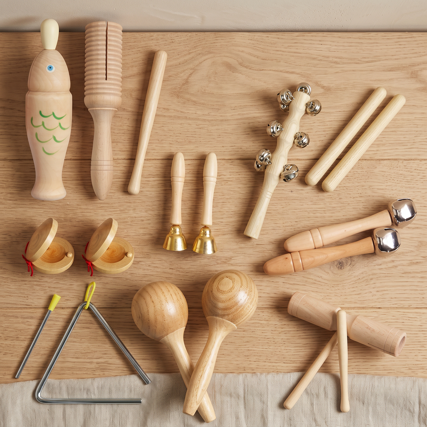 Wooden Orff Percussion Instrument Set — Montessori Music Toy for Kids